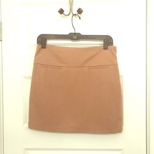 Camel Colored, Wool Blend, Mini Skirt